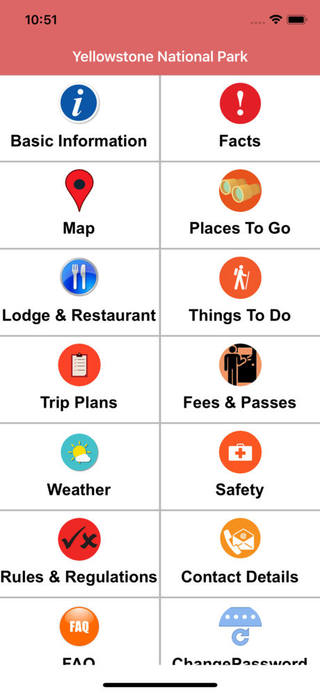 Yellowstone National Park  App for iPhone,iPad and Android